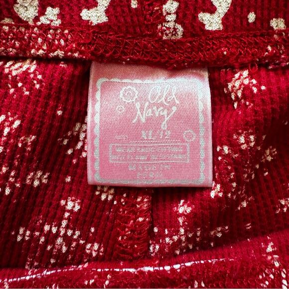 Old Navy Kids Red and White Patterned Pajama Bottoms Sizes 10 & 13 - Picture 6 of 6